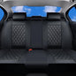 Huidasource Back Seat Cover, Nappa Leather Rear Seat Cover Velcro Adjustable, Compatible with Armrests, Seat Belts, Child Safety Seats, Fit for Most Cars SUVs Trucks (Back Row/Black) - color: 01R# Black01, size: Back Seat Cover