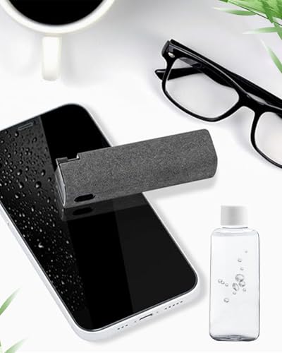Screen Cleaner Spray and Wipe Screen Cleaner Tool Touch Screen Cleanerfor iPhone Computer Laptop Tablet MacBook Tesla Display Eyeglasses New Car Accessories（Grey） - color: Grey