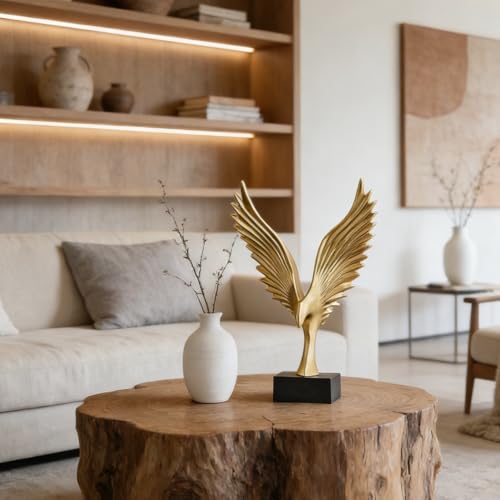 XINXUAN Gold Decor Eagle Statue,Adornos para Sala Modernos Sculpture Accent for Table,Living Room,Tv Stand,Mens Bedroom,Entryway,Shelves,Home Decor Aesthetic