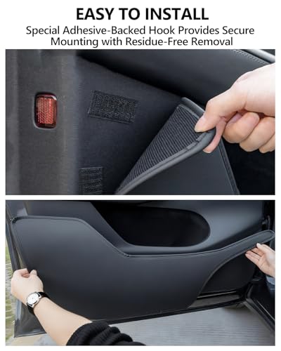 2026 Tesla Car Door Protector Model Y Juniper Anti Kick Pad Protector Anti-Dirty Mat Waterproof Dust Resistant Protector Cover Leather Pad Model Y Accessories 4PCS