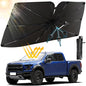 Car Windshield Sun Shade Umbrella, Foldable Windshield Sunshade Front Cover with UV Block, 360°Rotation Bendable Front Window Heat Insulation Protection for Auto Windshield Covers - 56.3"x33.9" - size: XL