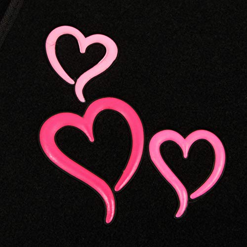 BDK MT-403-PK Design Carpet Car Floor Mats Front and Rear Full Set with Rubber Backing-Universal Fit, 4 Piece, Pink and Red Hearts - color: Pink and Red Hearts