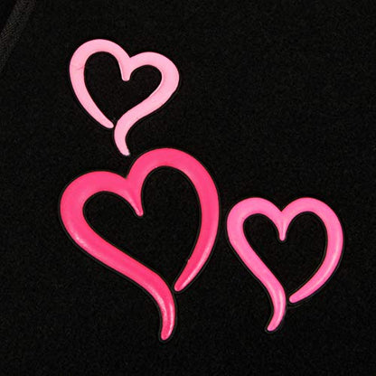 BDK MT-403-PK Design Carpet Car Floor Mats Front and Rear Full Set with Rubber Backing-Universal Fit, 4 Piece, Pink and Red Hearts - color: Pink and Red Hearts