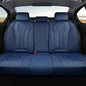 Coverado Car Seat Covers, Rear Car Seat Cover, Blue Leather Seat Cover, 3-Pieces Car Seat Cushion, Luxury Seat Cover Seat Protector Universal Fit Most Cars - color: Blue
