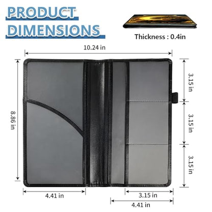 Car Registration and Insurance Holder for Women Men,Automobile License Document Card Holders Vehicle Glove Box Organizer Leather Accessories Driver Essential,Cat Moon Jar - color: Cat Moon Jar