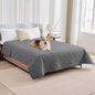 PAWFINITY Waterproof Dog Bed Covers, Pee Proof Pet Blanket, Paw Print Quilted, Pet Hair Resistant, Scratch-Resistant, Washable Furniture Protector for Bed, Couch and Sofa, 52x82 Inch, Grey - size: 82x52 inch (pack of 1)