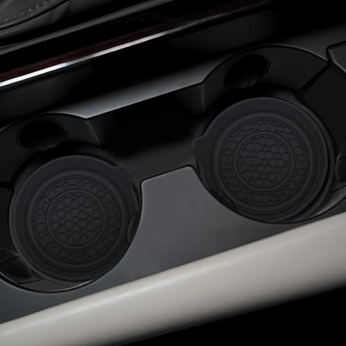 Mandark Car Cup Holder Coaster, 2.75 Inch Non-Slip Vehicle Cup Holder Insert Mats, Dustproof Automotive Interior Console Cup Insulated Pads Accessories, Universal for SUV, Sedan, Truck (Black) - color: Black