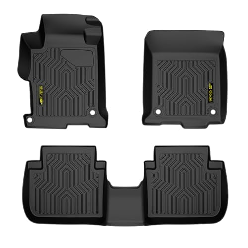 PIT66 TPE Floor Mats Compatible with Honda Accord Sedans 2013-2017 (Heavy Duty) 1st & 2nd Row All Weather Cover Protection Cargo Liners alfombras para carro - size: Fit Honda Accord 2013-2017 | 3PCS