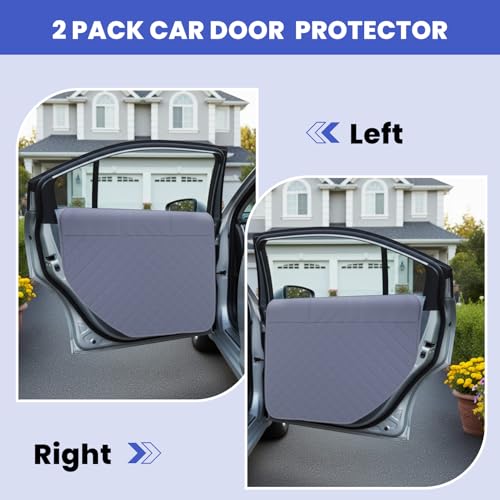 Car Door Protector for Dogs, 31.5 × 27.6 in Anti Scratch 600D Oxford Fabric, Door Protector from Dog Scratching, Door Guards for Cars, Compatible with SUV Pickup Trucks (Gray)