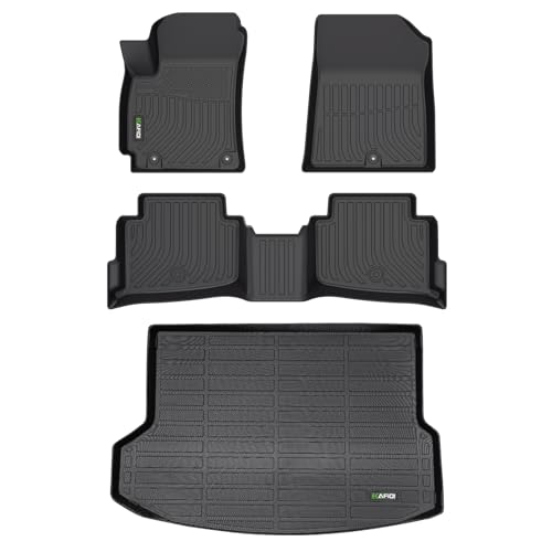 HAFIDI® Floor Mats & Cargo Liner Set Fit for 2020 2021 2022 2023 Kia Seltos (with Subwoofer) Car Mats for Seltos All Weather Floor Liners Protection TPE Anti-Slip Automotive Accessories - Black - style: 6) For Seltos 2020-2023 Full Set