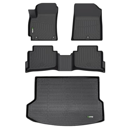 HAFIDI® Floor Mats & Cargo Liner Set Fit for 2020 2021 2022 2023 Kia Seltos (with Subwoofer) Car Mats for Seltos All Weather Floor Liners Protection TPE Anti-Slip Automotive Accessories - Black - style: 6) For Seltos 2020-2023 Full Set