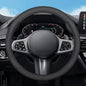 Steering Wheel Cover for Toyota Tacoma Tundra Sequoia 4Runner 2/4 Door SR5 Trail Limited TRD Pro Platinum Off Road 4x4 Sport Car Accessories, 2026 Leather 15.5-16 inch Black