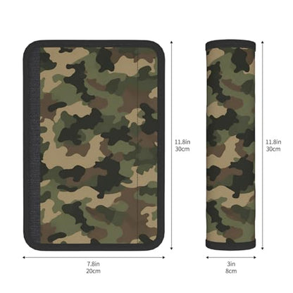 Seat Belt Cover Pads Camouflage Military Car Seat Belt Covers for Women Men Adults Kids Soft Comfortable Auto Seatbelt Cushion Shoulder Strap Pad Handle Wraps, 1 Pair - color: Camouflage Military