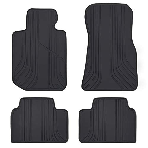 Car Floor Mat Custom Fit for BMW 3/4 Series 2019-2026 G20 G21 M3(G80) M4(G83) i4(G26) Full Black Rubber Auto Floor Liners Set All Weather Protection Heavy Duty Odorless - color: Full black, size: 2019-2026 BMW 3/4 Series Floor Mat