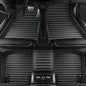 Add Personal Touch to Your Vehicle with IMEISH Customizable Logo Text Car Mats for 99% of vehiclesPads Protection Non-Slip Leather Floor Liners (Black Stripe) - color: Black stripe