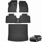 KARPAL Floor Mats for 2015-2024 2025 2026 Ford Edge, Custom Fit TPE All Weather Ford Edge Accessories 1st & 2nd Row Floor Liner & Trunk Mat - style: 2015-2026 | For Ford Edge | 1st & 2nd Row & Cargo