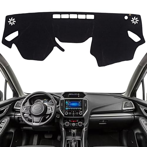Dashboard Cover Dash Mat Fit for Su-baru Forester 2024-2019 (S14 Body Code,Without HUD Models),Car Dash Board Mat Anti-Glare Carpet,Non-Slip Pad Sunshield Protector (Black) - color: Black, size: Fit 19-24 Forester - ( Black)