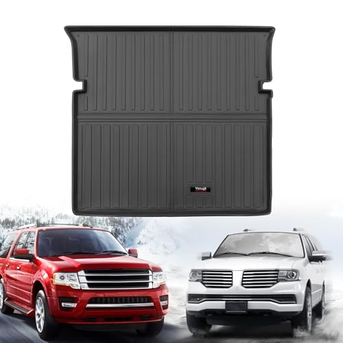 Custom for 2003-2017 Ford Expedition/Lincoln Navigator Cargo Mats Liner Behind The 2nd Row Seats All Weather TPE (No EL or L Models)(for 2003-2017 Ford Expedition/Lincoln Navigator Accessories)