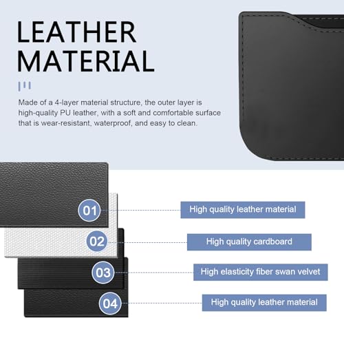 Car Storage Pocket，Leather Car Side Pocket Organizer, Multifunctional Seat Gap Pouch, for Can Hold keys, Wallets, Cards, Mobile Phones, Sunglasses, Banknotes (Black)
