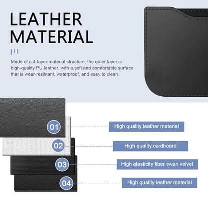 Car Storage Pocket，Leather Car Side Pocket Organizer, Multifunctional Seat Gap Pouch, for Can Hold keys, Wallets, Cards, Mobile Phones, Sunglasses, Banknotes (Black)