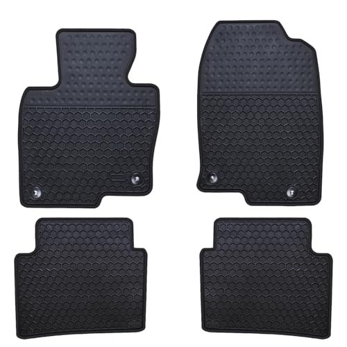 Ucaskin Car Floor Mats Custom Fit for Mazda CX 5 CX-5 SUV 2025 2024 2023 2022 2021 2020 2019 2018 2017 Odorless Washable Rubber Foot Heavy Duty Anti-Slip All Weather Car Floor Liner-Black