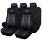 Flying Banner car seat Covers Full Set Faux Leather Air Mesh Breathable Man Lady Airbag Compatible Rear Bench Split 40/60 50/50 60/40 Truck Pick Up (Full Set - Low Back, Black Gray) - color: Black Gray