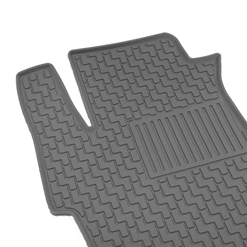 IKON MOTORSPORTS, Custom Fit Floor Mats Compatible with 2012-2015 Honda Civic Sedan 4-Door, Gray/Grey Latex Rubber All Weather Car Auto Front Rear Carpets Liner 3PC Set Protector, 2013 2014