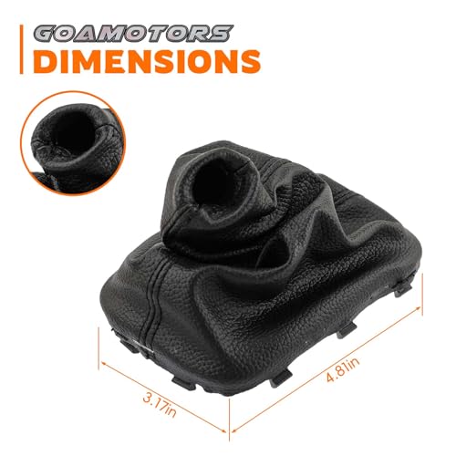 Car Gear Shift Knob Leather Boot A/T Compatible with Kia Forte 2010-2013 Forte5 2012-2013 Forte Koup 2010-2013, Replace 846401M500WK