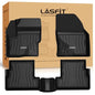 LASFIT Floor Mats for 2015-2019 Lincoln MKC, Custom Fit All Weather TPE Floor Liners, Full Coverage Front & 2nd Row 3-Pcs Set, Black - size: 30*22*5