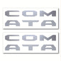 Prime Series UV Weatherproof Vinyl Decals: Pair of Left and Right Front Door Sill Protector Letter Inserts fits Tacoma 2016-2023 (Metallic Silver) - color: Metallic Silver