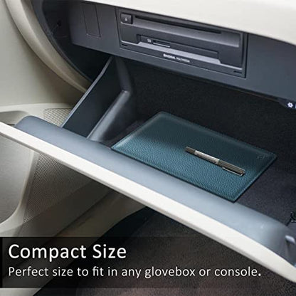 FINPAC Car Registration and Insurance Card Holder, Vehicle Glove Box Card Organizer Wallet Automobile Accessories for License - color: Ocean Blue