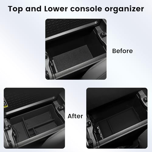 2026 RAV4 Console Organizer Compatible with [2PACK] 2026+ Toyota RAV4 Center Console Organizer, for 2026 Toyota RAV4 Upper Console Tray and Lower Console Insert Tray