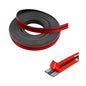 Car Weather Stripping, 14mm x 23FT T Shape Rubber Vehicle Front Rear Windshield Seal Strip, Self Adhesive Automotive Leak Sound Proofing Weatherstrip Accessories, Universal Fit - color: 14mm x 23FT