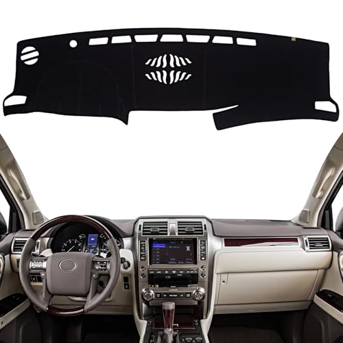 Dashboard Cover Dash Mat Fit for 2021-2010 Le-xus GX GX460 (Without HUD Models),Car Dash Board Mat Anti-Glare Carpet,Non-Slip Pad Sunshield Protector (Black) - color: Black, size: Fit 10-21 GX460 - (Black)
