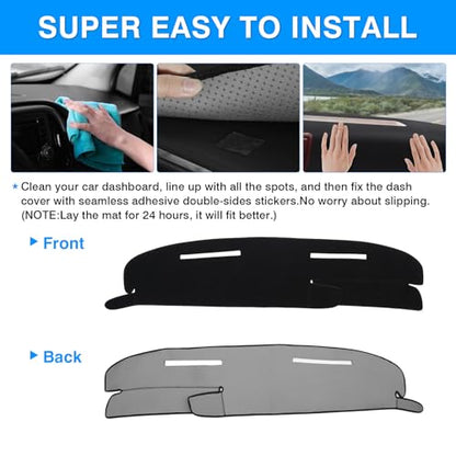 Autorder Dashboard Cover Mat for Olds Oldsmobile Cutlass Calais Accessories Dash Cover Upgrade Flannel Dash Mat Sunshade Glare UV Rays Protector - size: For Olds Oldsmobile Cutlass Calais