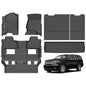 GINOWY- Floor Mats & Cargo Liner for Chevy Tahoe 2015-2020 & GMC Yukon (Only Bucket Seat), TPE All Weather Tahoe Car Floor Mats, Non-Slip Backrest Mat Waterproof Floor Liners Accessories Black - style: 5) for Chevy Tahoe 2015-2020 Full Set with backrest m