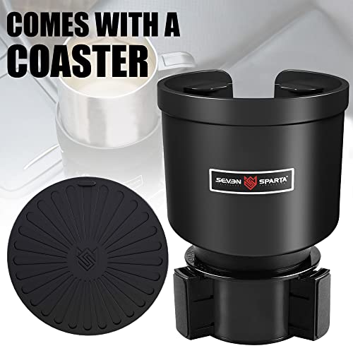 Upgraded Car Cup Holder Expander Adapter with Offset Adjustable Base, Compatible with Yeti 14/24/36/46oz Ramblers, Hydro Flasks 32/40oz, Other Large Bottles Mugs in 3.5"-4.0", 2 Pack - color: Black, size: L
