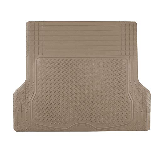 FH Group ClimaProof Universal Cargo Mat – All-Weather, Trimmable Trunk Mat (54.5" W x 44" D) – Fits Most Cars, SUVs & Trucks – Beige - color: Beige, size: Large