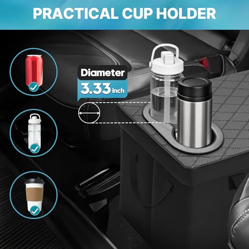 Car Seat Organizer Ford Explorer with Cup Holders Ford Explorer Console Organizer 2020-2025 2026 Explorer Accessories Organizer for Explorer Seat Aisle Storage Box for Kids Travel - style: Explorer with Cup Holders