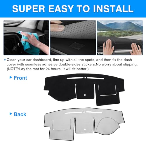 Autorder Dashboard Cover Mat for 2006-2009 Ford Fusion/Mercury Milan Accessories Dash Cover Upgrade Flannel Dash Mat Sunshade Glare UV Rays Protector - size: 2006-2009 Fusion