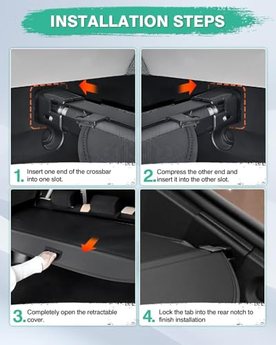 Powerty Retractable Cargo Cover for 2024 Buick Envista, Canvas Texture Trunk Cover Privacy Screen Rear Security Shade for Envista Accessories - size: 2024 | Buick Envista