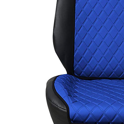 FH Group Car Seat Cushion – Neosupreme Single Front Seat Cover with Front Pockets, Airbag Compatible, Universal Fit Car Seat Cushion for Driver or Passenger Seat, SUV, Truck, Sedan & Van – Blue - color: Blue, style: Front