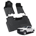 LASFIT Floor Mats for Ram 1500 Crew Cab 2025 2026 with Rear Under-Seat Factory Storage Bucket Seat, All Weather TPE Custom Fit Car Mats Floor Liners 1st & 2nd Row, Black - style: 1) 1500 | 2025-2026 |Crew Cab with Storage Floor Mats