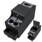 Center Console Between Seats for Minivans, SUVs, Middle Vans & Trucks with Locking & Tissue Box, 20 ''(L) × 9.84''(W) × 13''(H) Universal Floor Center Console(Black), No-Drill installal