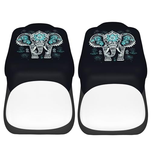 Dujiea Painted Mandala Tribe Elephant Car Front Seat Covers 2 Pcs Universal Auto Seat Covers Front Seats Only, Vehicle Bucket Seat Protectors Fit for Most Car SUV Sedan and Truck - color: Painted Mandala Tribe Elephant