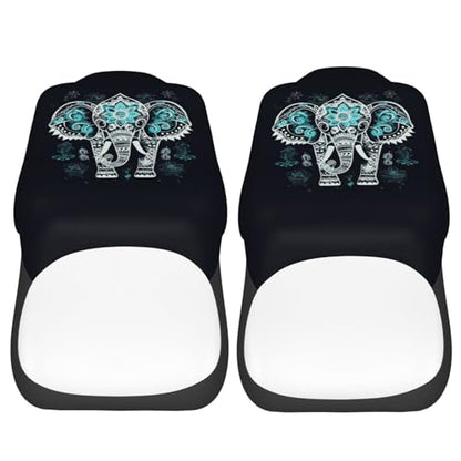Dujiea Painted Mandala Tribe Elephant Car Front Seat Covers 2 Pcs Universal Auto Seat Covers Front Seats Only, Vehicle Bucket Seat Protectors Fit for Most Car SUV Sedan and Truck - color: Painted Mandala Tribe Elephant