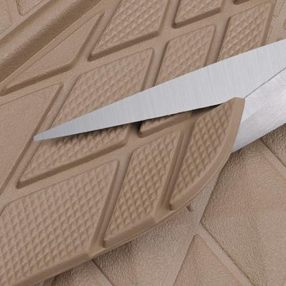 CAR PASS Beige Rubber Car Mats, All-Weather Floor Mats Full Set Durable Anti-Slip 3D Rhombus Waterproof Automotive Pad Trim to Fit Liner Universal Fit for Sedan SUV Truck Van, 4 Pcs All Beige Rubber - color: Beige