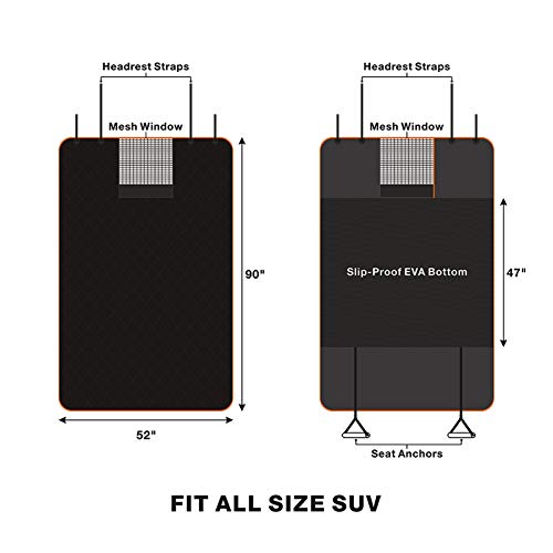 SUV Cargo Liner for Dogs, Waterproof Dog Cargo Cover with Bumper Flap Protection Durable Toyota Rav4 Trunk Mat for Pets Keep Your Vehicle Trunk Clean Universal Fit SUV Car Seat Cover - size: XL