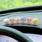 6PCS Flower Car Dashboard Decorations, Daisy Car Dashboard Decor Rear View Mirror Ornaments, Cute Car Accessories for Women