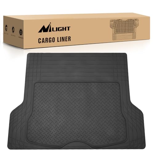 Nilight Rubber Cargo Mats for Cars Trucks SUVs, Universal Trim to fit for Most Vehicles, All Weather Protection Heavy Duty Cargo Liners - color: Cargo Mat 56"*43"